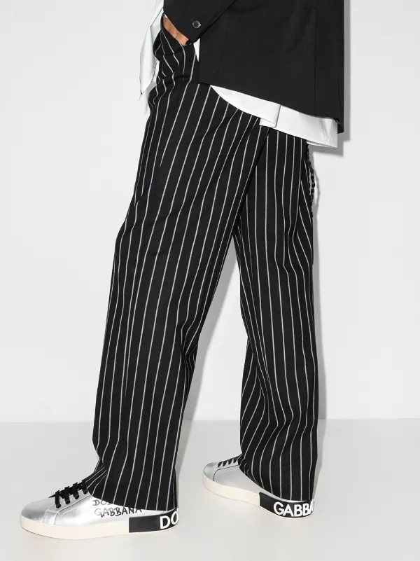 black and silver dolce gabbana sneakers