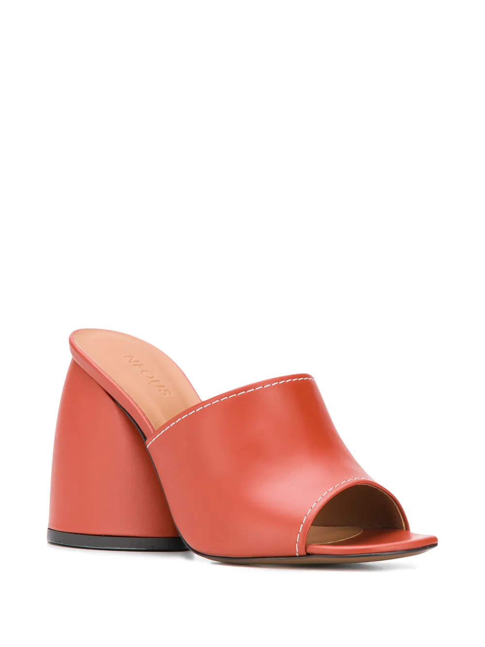 NEOUS chunky heel mules Orange