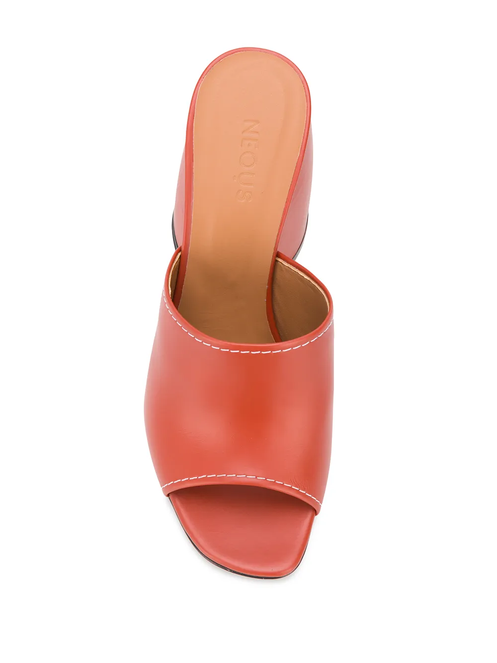 NEOUS chunky heel mules Orange