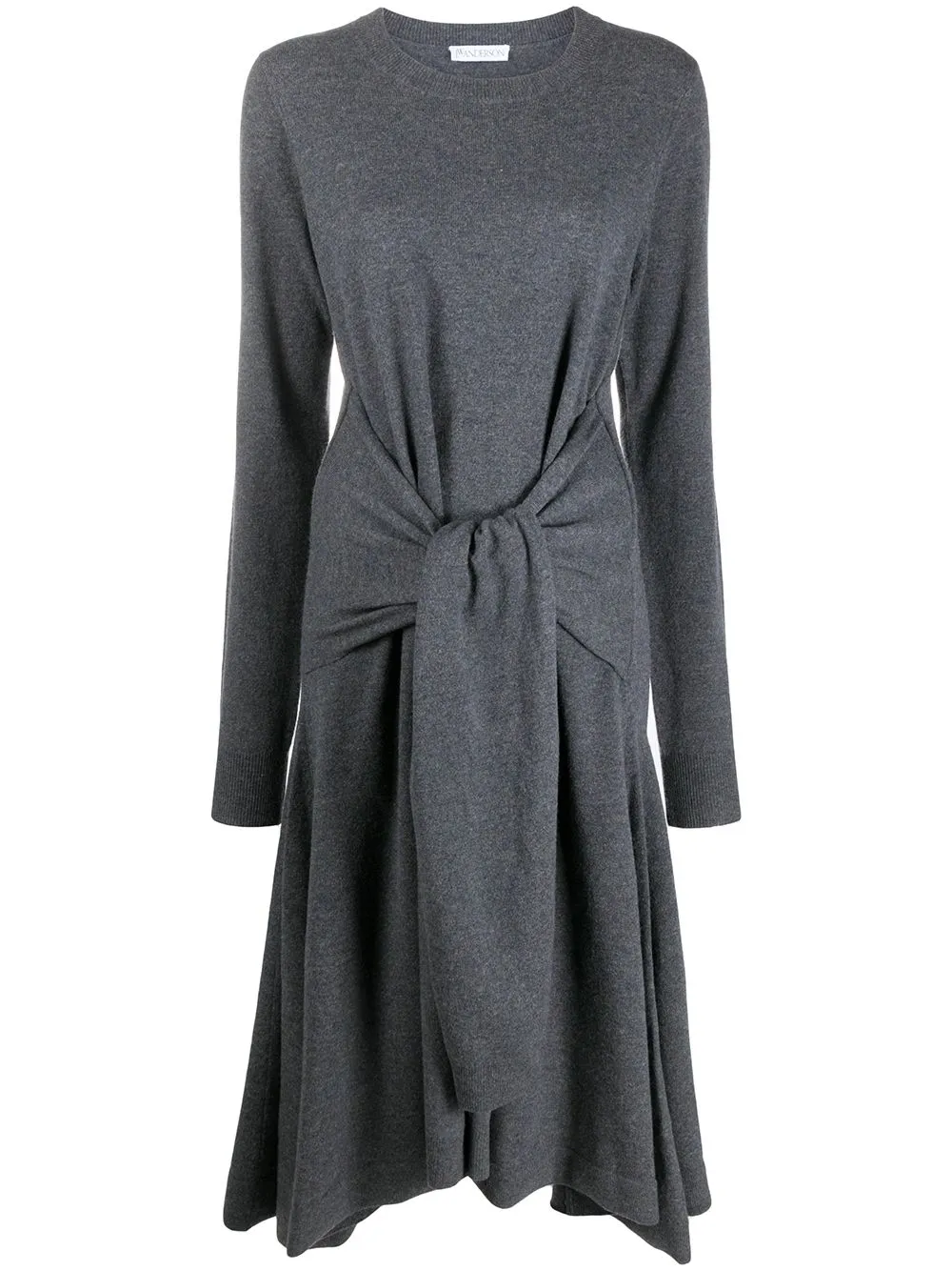 

JW Anderson vestido con lazo en la cintura - Gris