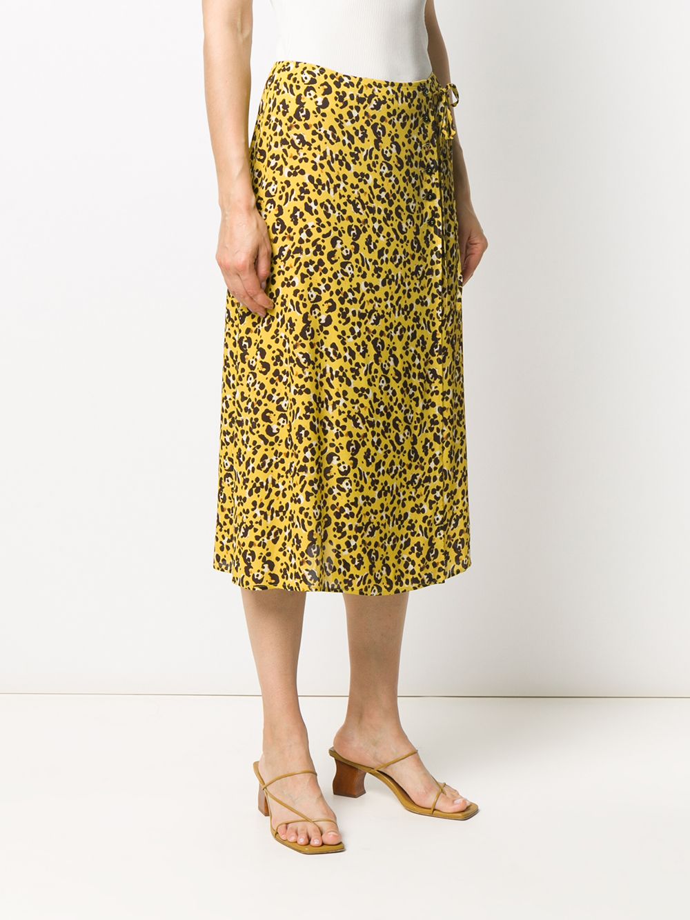 фото Seventy юбка с леопардовым принтом и завязками сбоку