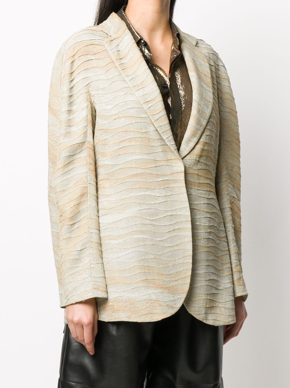 фото Giorgio armani pre-owned wavy pleats blazer