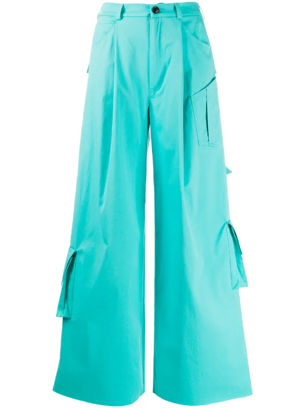 wide leg cargo trousers