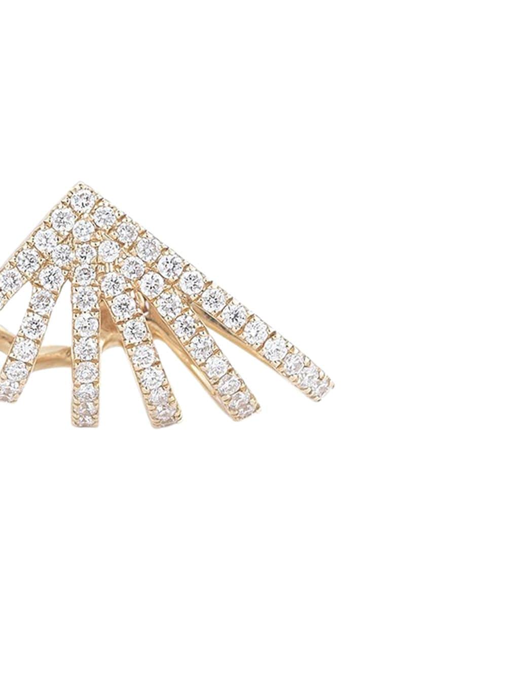 Image 2 of Dana Rebecca Designs 14kt yellow gold Sarah Leah six burst diamond earrings