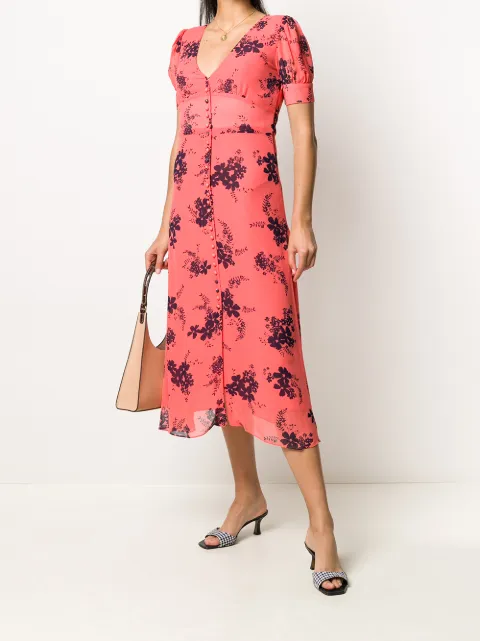 michael kors floral chiffon dress