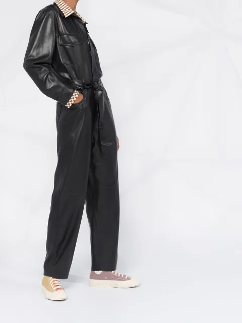 nanushka leather jumpsuit