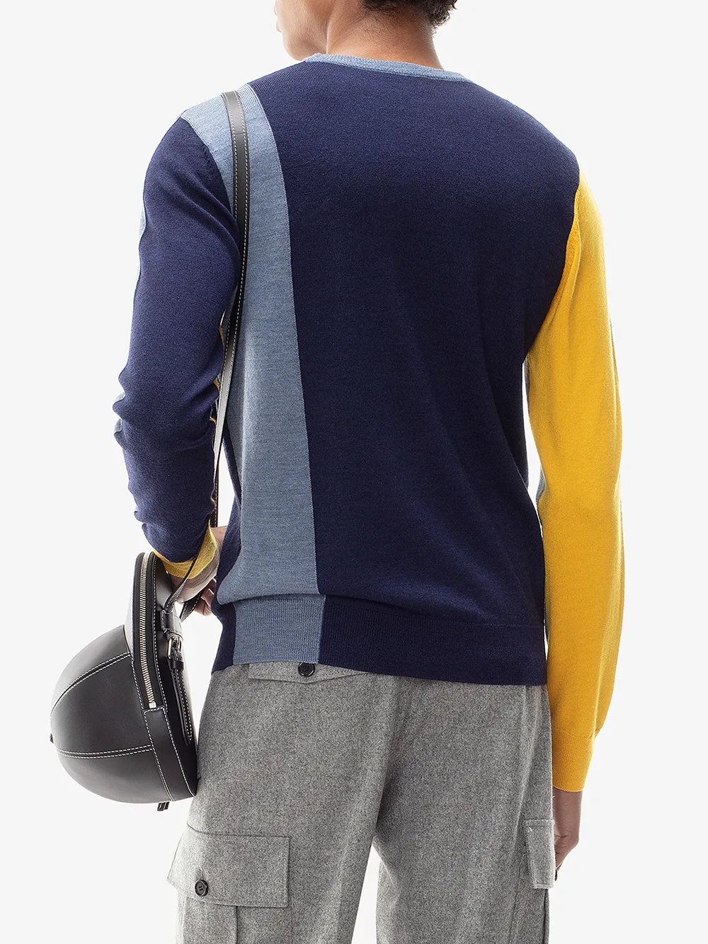 colour-block long-sleeve jumper