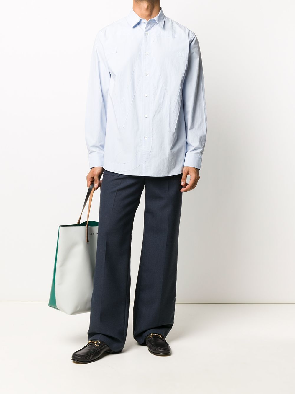 JW Anderson Overhemd met patch - Blauw