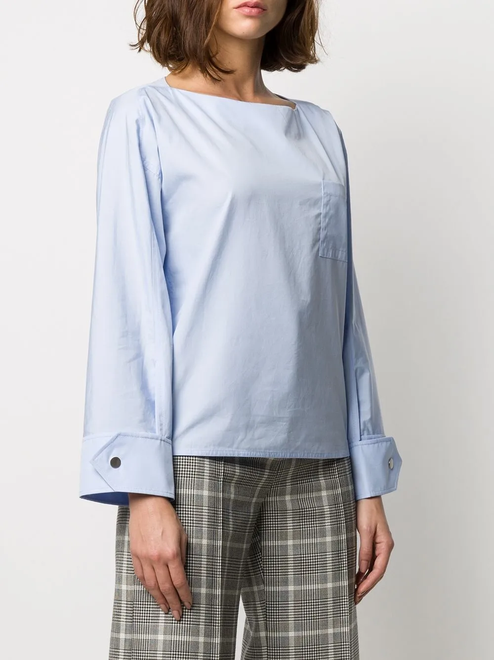 3.1 Phillip Lim Blouse met opgestikte zak Blauw