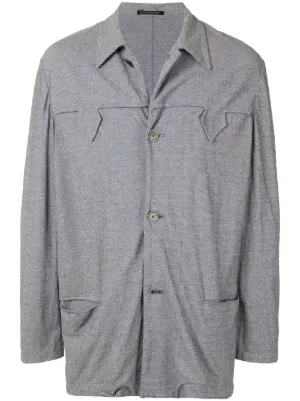 Yohji Yamamoto Pre-Owned جاكيت فضفاض بأزرار وجيوب