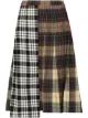 Image 1 of Rentrayage panelled checked skirt