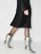 Paris Texas 60mm python-print leather ankle boots