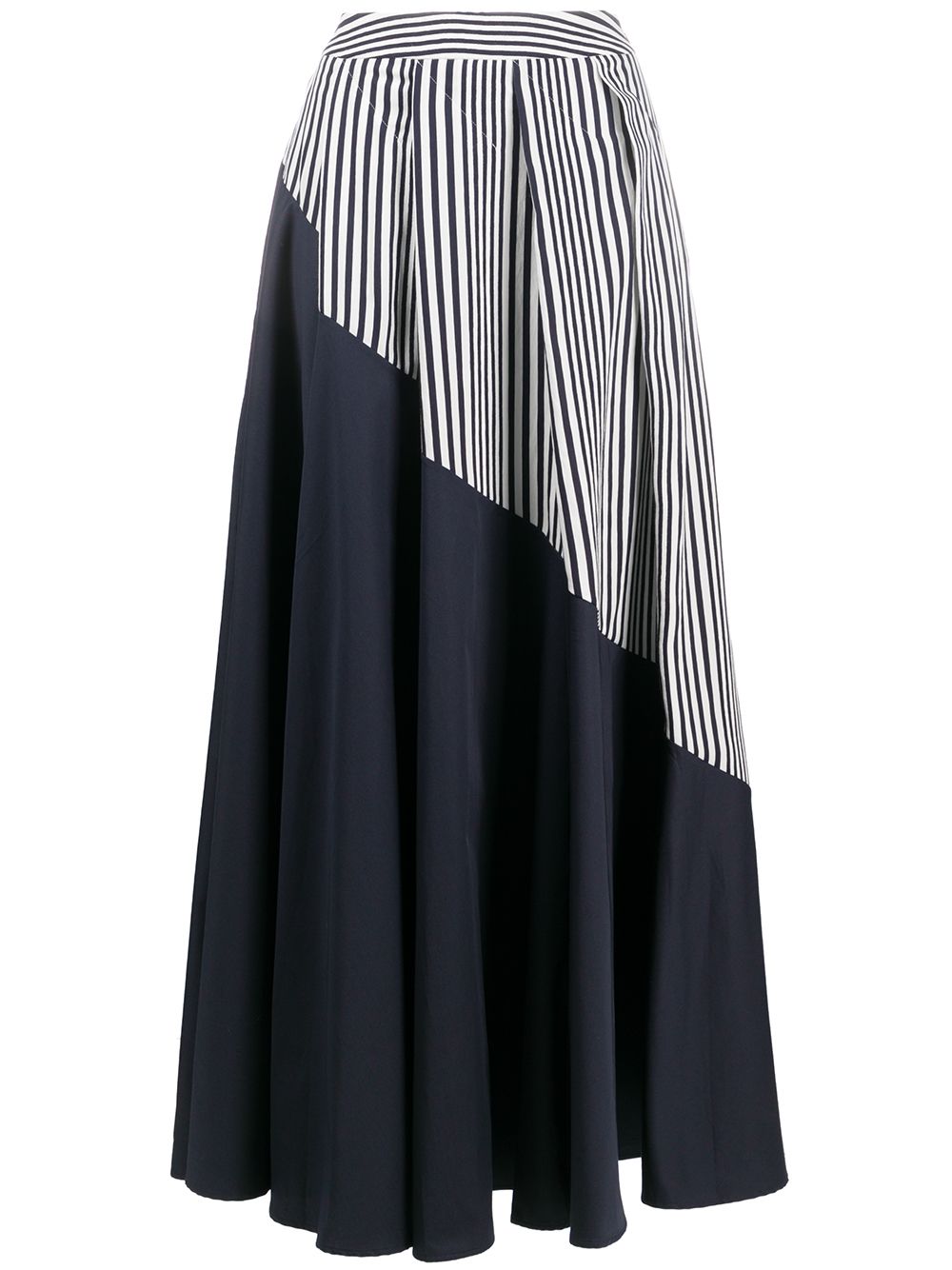 фото Palmer//harding расклешенная юбка со вставкой в вертикальную полоску