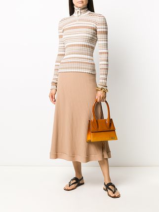 ribbed-knit midi skirt展示图