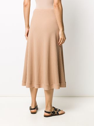 ribbed-knit midi skirt展示图