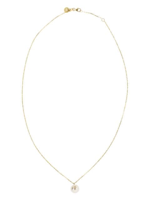 KATKIM 18kt yellow gold Oasis diamond pearl pendant necklace