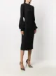 Versace fit-and-flare keyhole slit dress