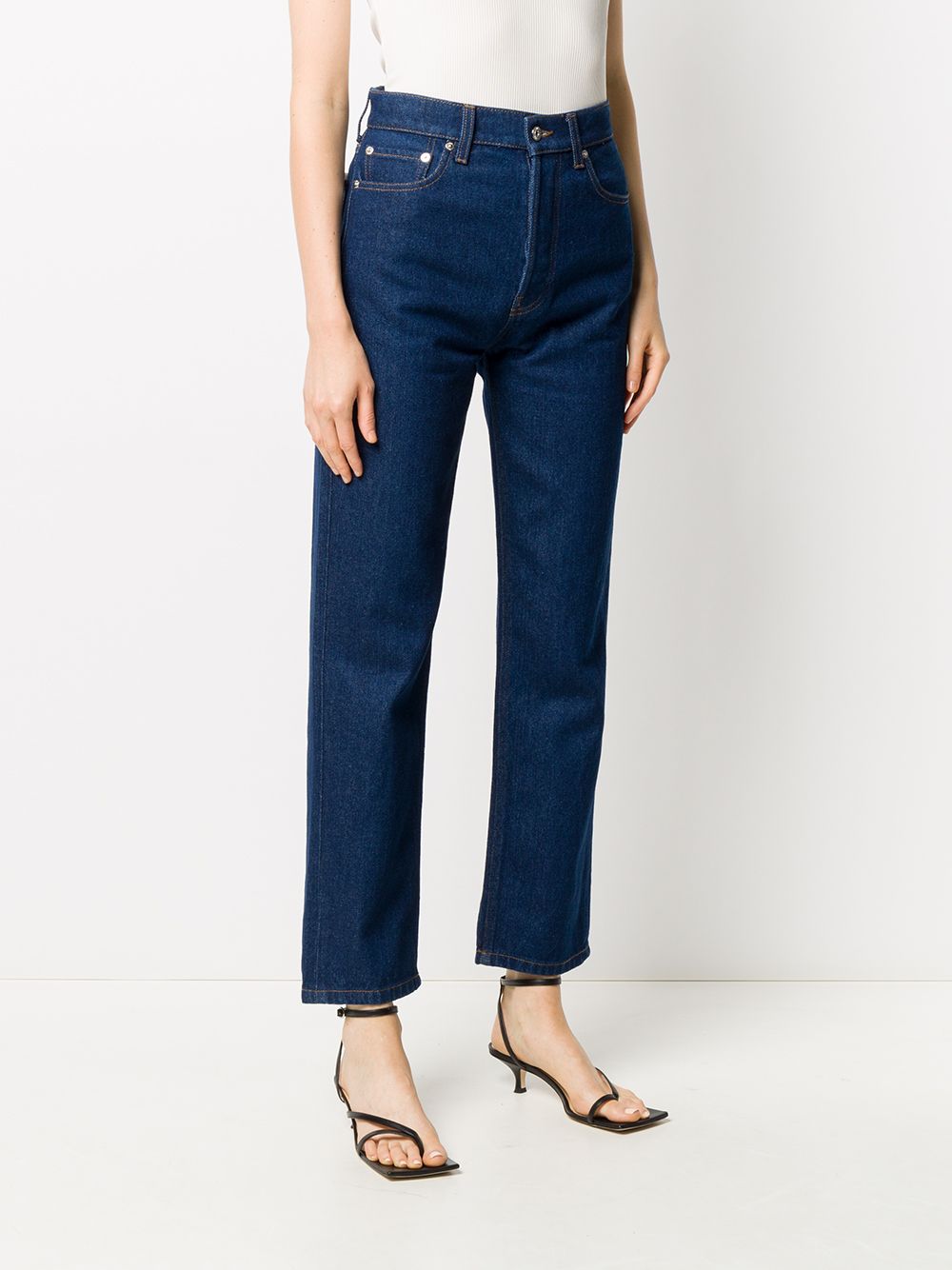 Shop Nanushka Kemia High-waisted Jeans In Blue