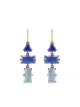 Image 1 of Larkspur & Hawk 14kt gold Caterina baguette 3-drop earrings
