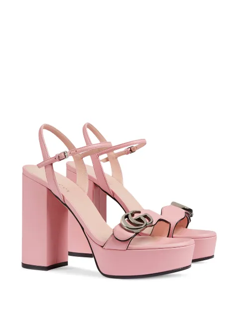 gucci pink heel slides