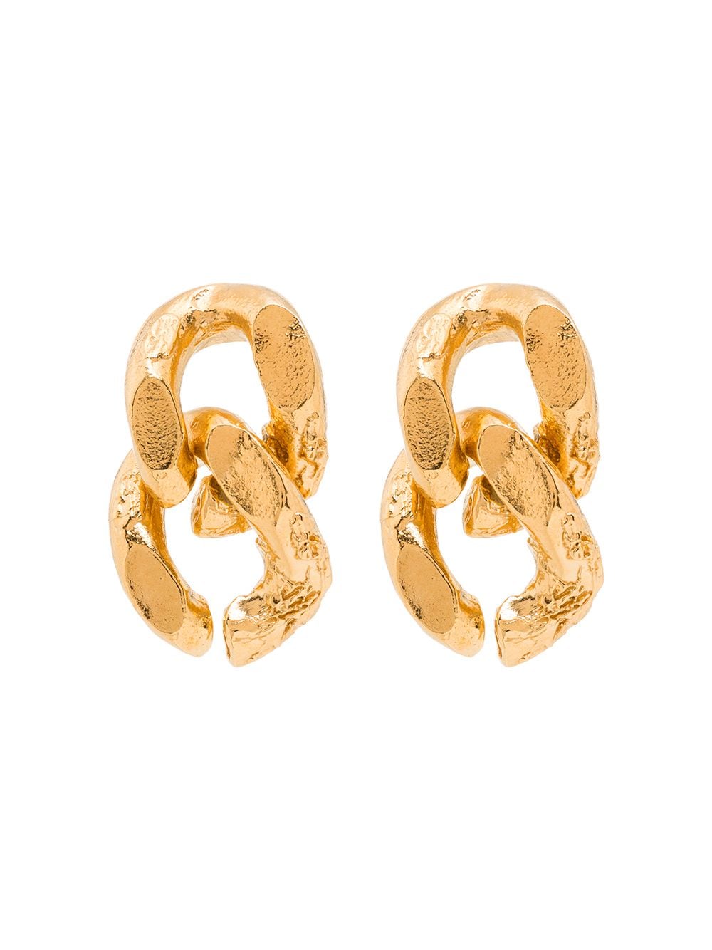 

Alighieri aretes The Fractured Link bañados en oro amarillo de 24kt - Dorado