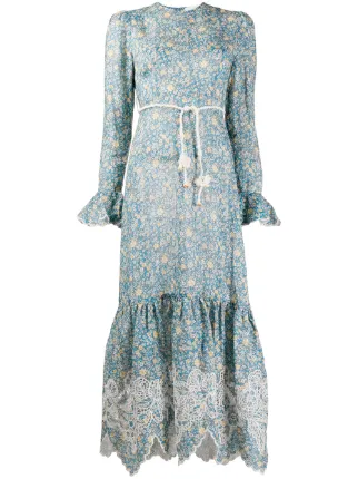 Shop blue Zimmermann Carnaby Frill 