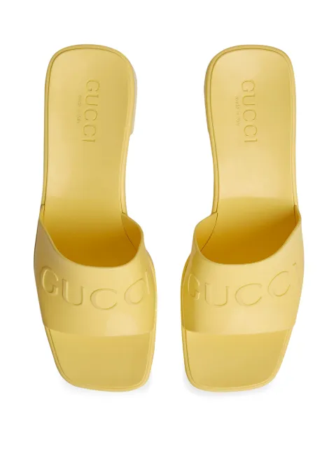 yellow gucci mules