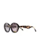 Kaleos Arcos round-frame tortoiseshell sunglasses