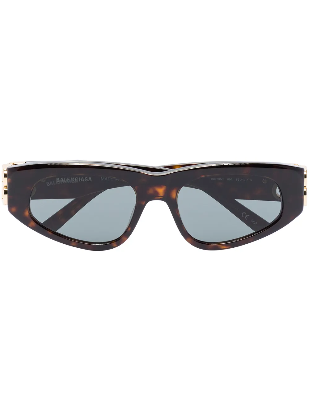 Balenciaga BA 128 56B Brown Tortoise Shell Sunglasses 51-19-140 3 ROUND Cat  Eye