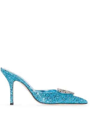 designer flat mules
