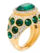 Kenneth Jay Lane crystal embellished cocktail ring