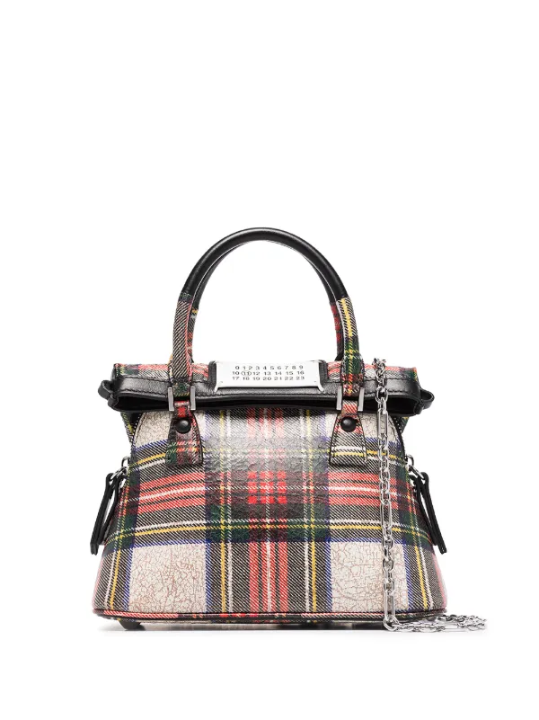 tartan tote bag