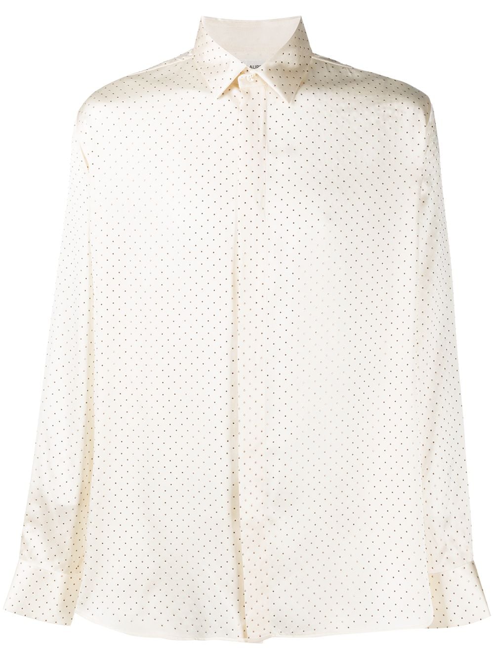 Saint Laurent Micro-studded Shirt In White