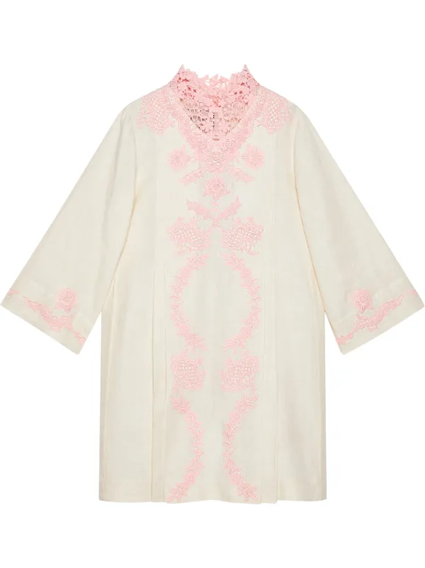 gucci white lace dress