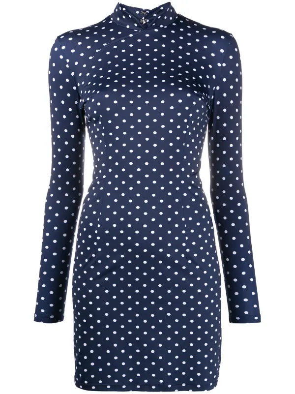 fitted polka dot dress