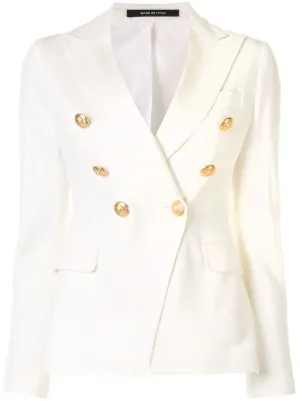 white fitted jacket womens