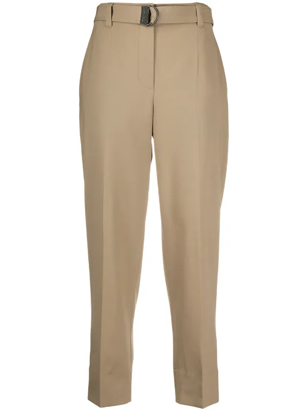 brown cigarette trousers
