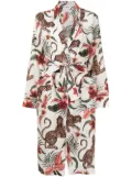 Desmond & Dempsey Soleia botanical-print robe - White