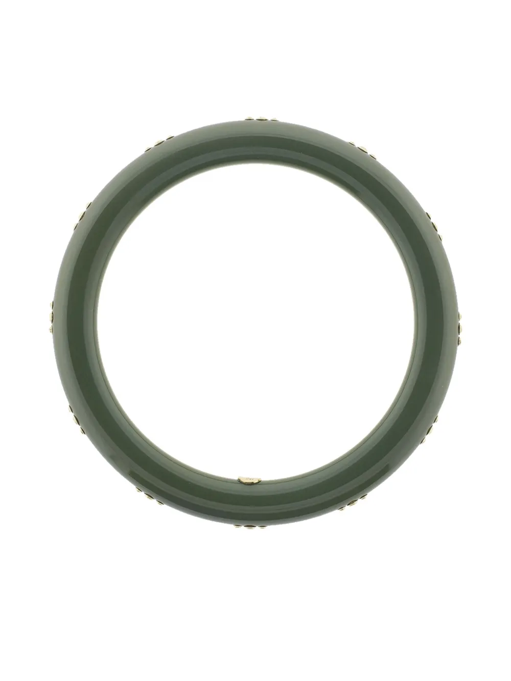 Mark Davis 18k Yellow Gold Iris Sapphire Bangle Bracelet In Green