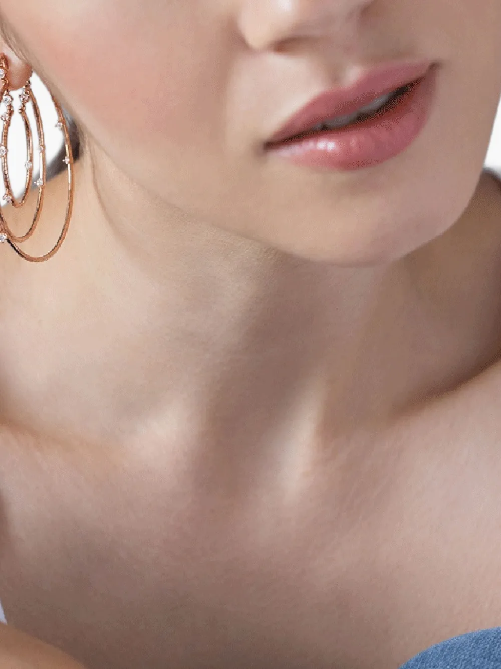Mattia Cielo 18k Rose Gold Diamond Earrings In Gold