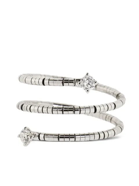 Mattia Cielo anillo en oro blanco de 18kt con diamante