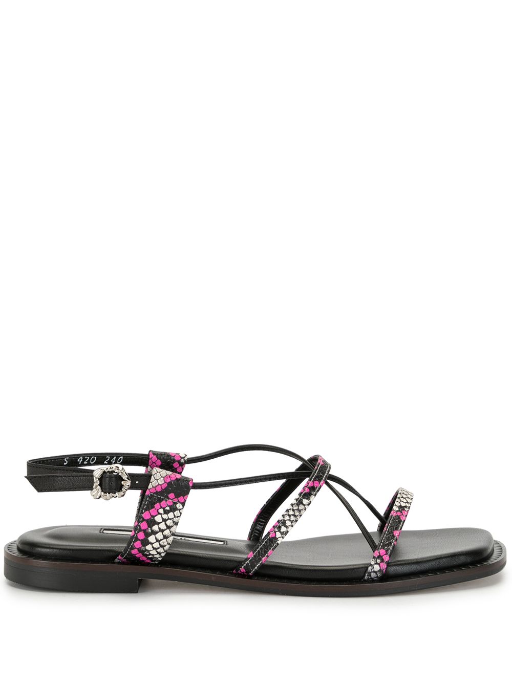 фото Yuul yie harley cross python-print sandals