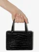 Amina Muaddi embossed crocodile-effect mini bag