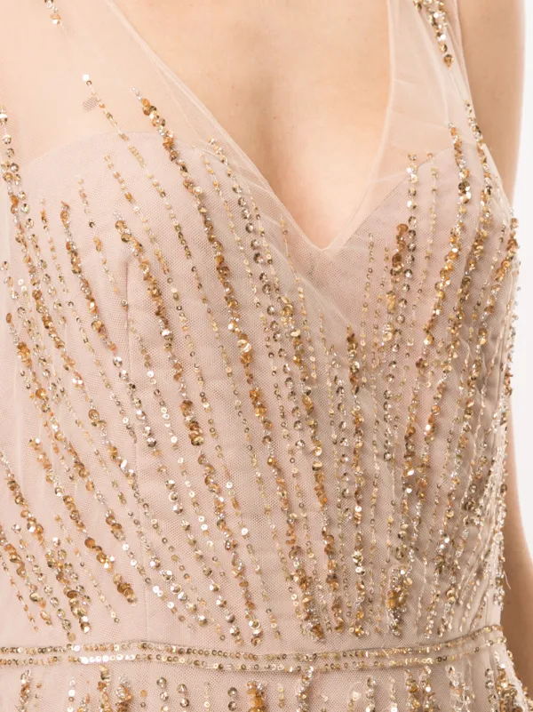 Shop Marchesa Notte sequin sleeveless 