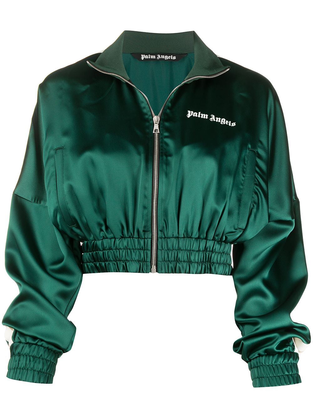 Palm Angels Logo印花短款夹克 In Green