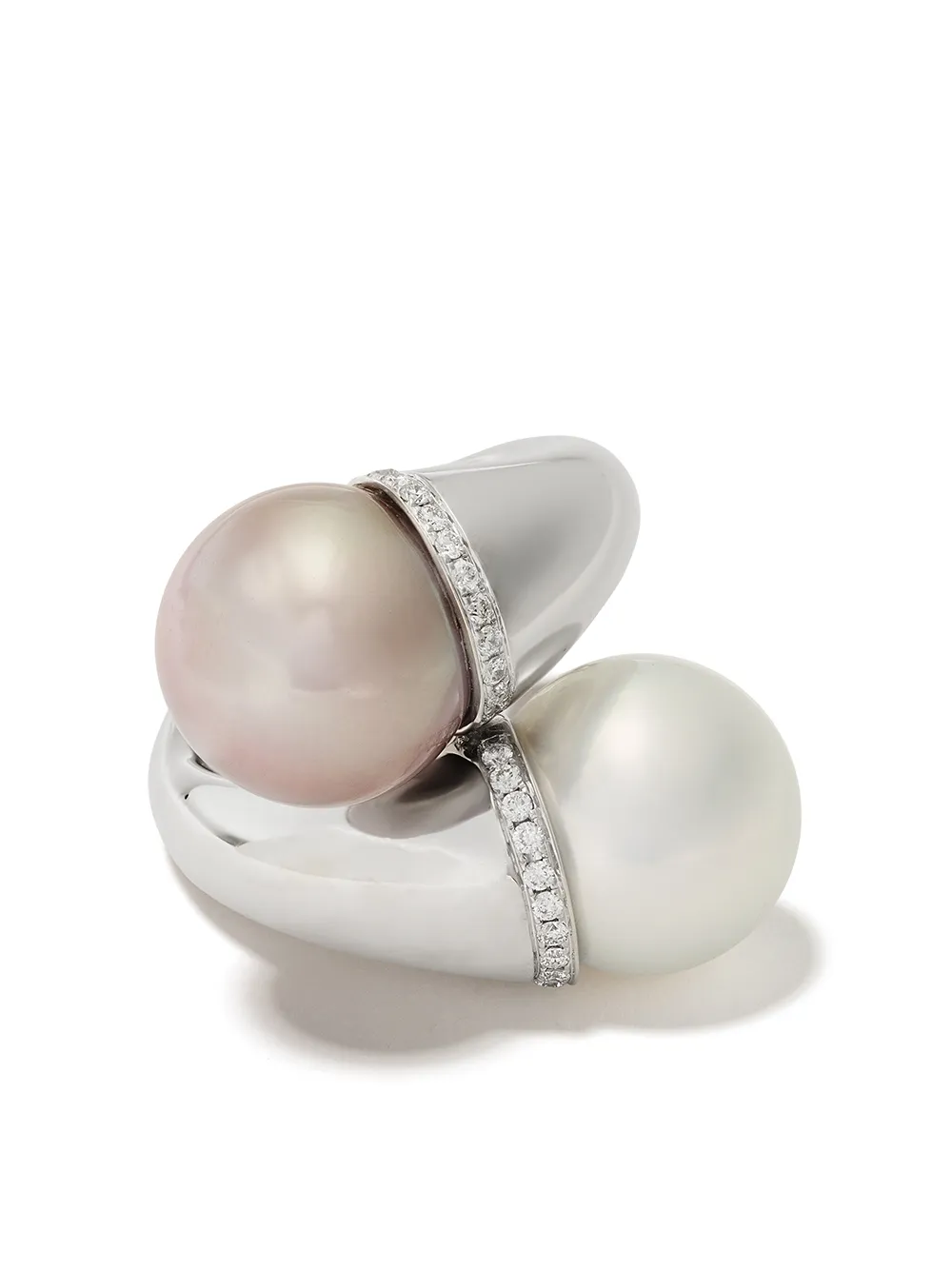 

Yoko London 18kt white gold Novus South Sea and Freshwater pearl diamond ring - 7