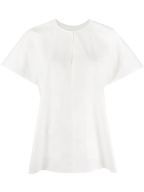 Lee Mathews button-fastening short-sleeve T-shirt