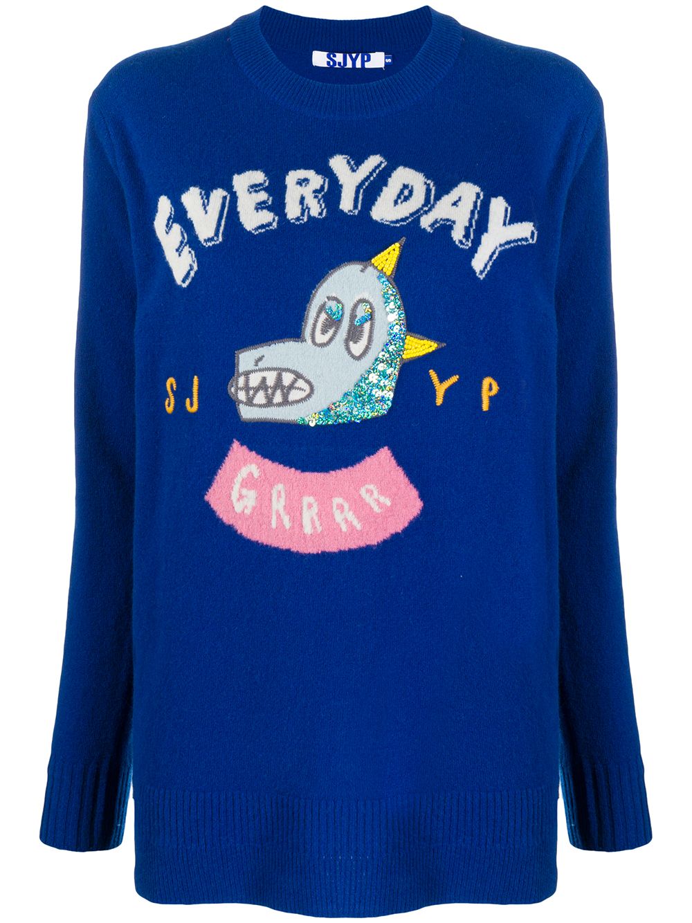 Sjyp Sequin Embellished Jumper In Blue