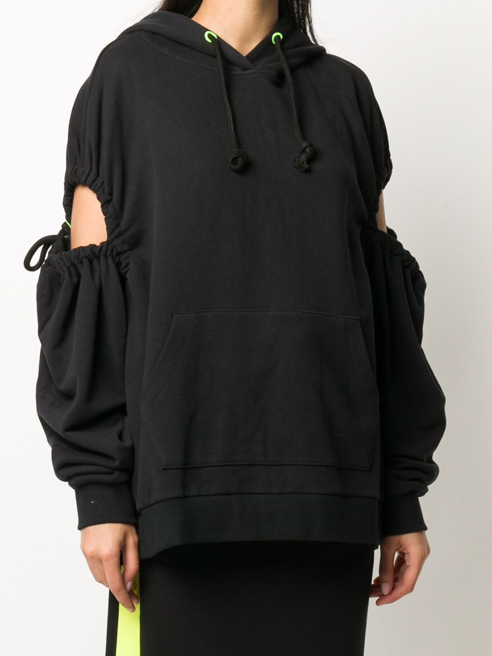 фото Sjyp shoulder opened hoodie