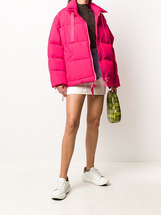 zip-detail puffer coat展示图